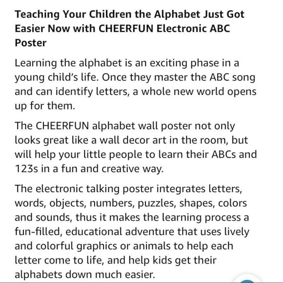 Poster game Alphabet learning toy for toddlers - Picture 7 of 7